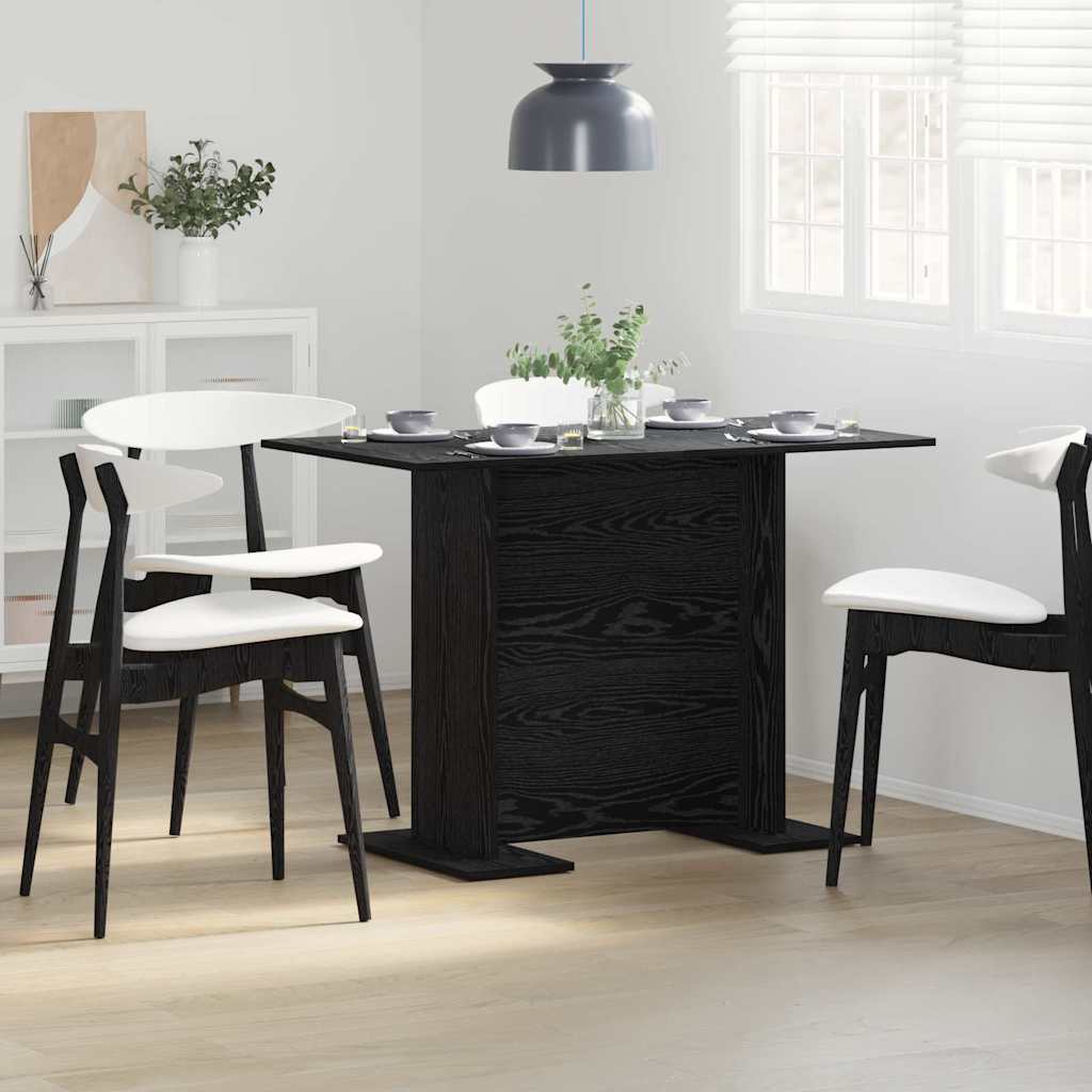 Tavolo Da Pranzo Rovere Nero 110 X 60 X 75 Cm Legno Multistrato