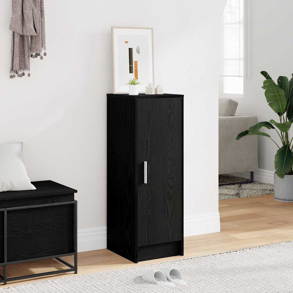 Mobile Per Scarpe Rovere Nero 32 X 35 X 92 Cm Legno Multistrato