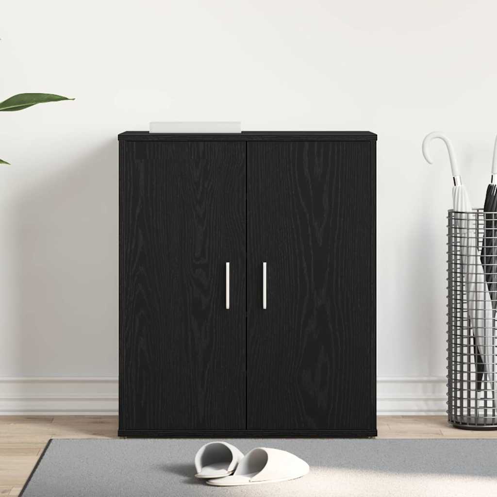 Mobile Per Scarpe Rovere Nero 60 X 35 X 70 Cm Legno Multistrato - Image 4