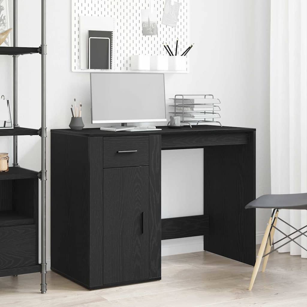 Scrivania Rovere Nero 100 X 49 X 74 Cm Legno Multistrato