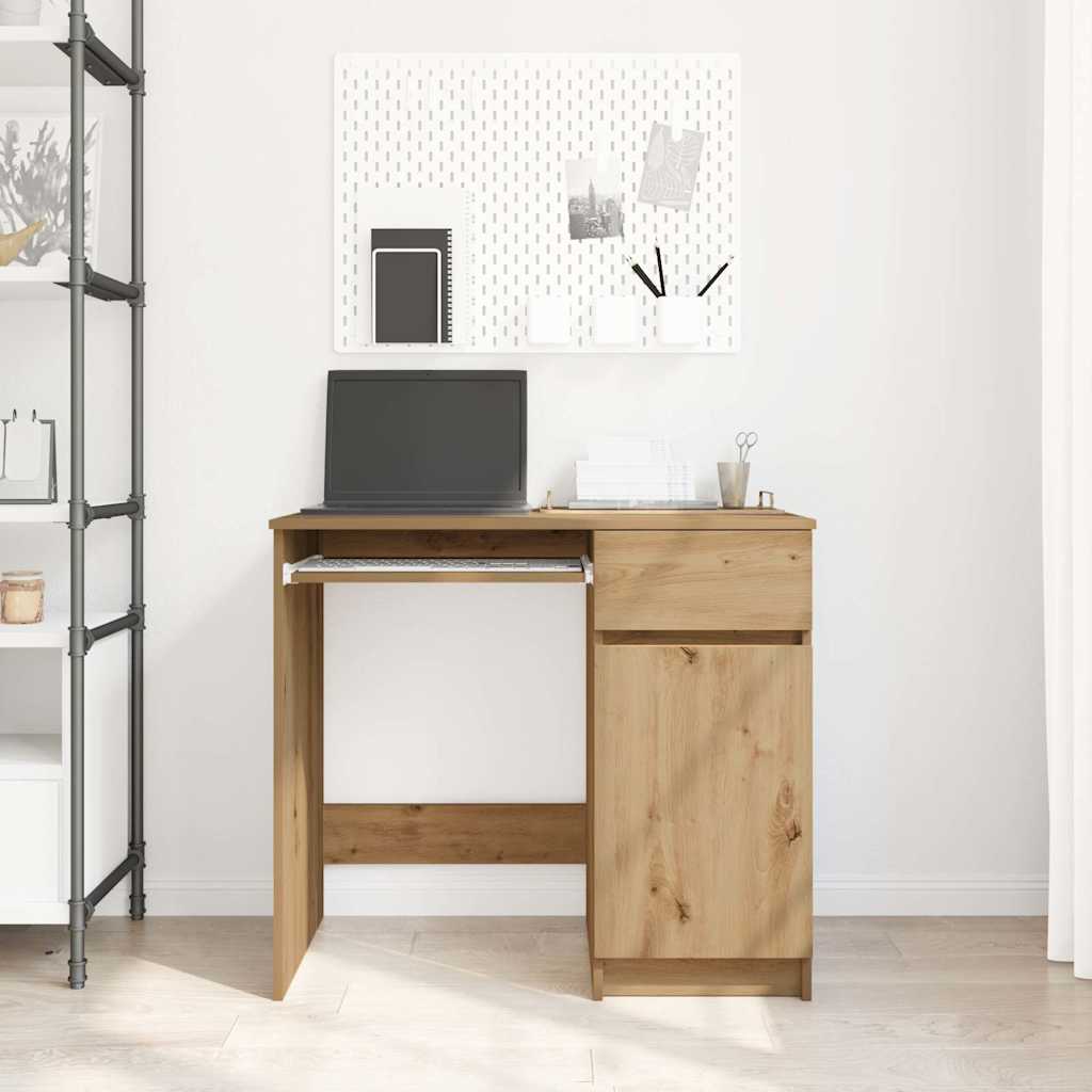 Scrivania Rovere Artigianale 86x49x76 Cm In Legno Multistrato - Image 3