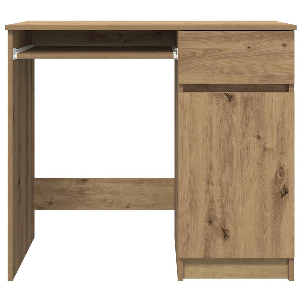 Scrivania Rovere Artigianale 86x49x76 Cm In Legno Multistrato - Image 5
