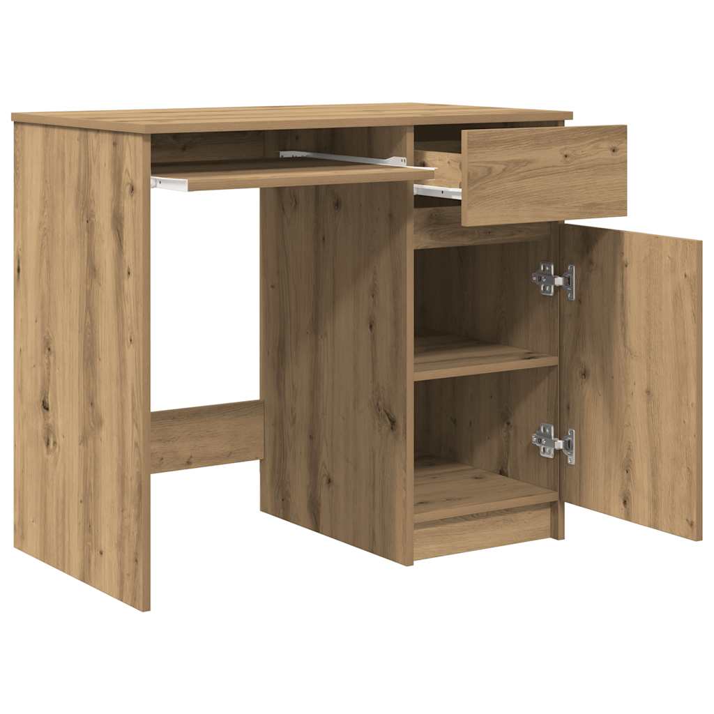Scrivania Rovere Artigianale 86x49x76 Cm In Legno Multistrato - Image 4