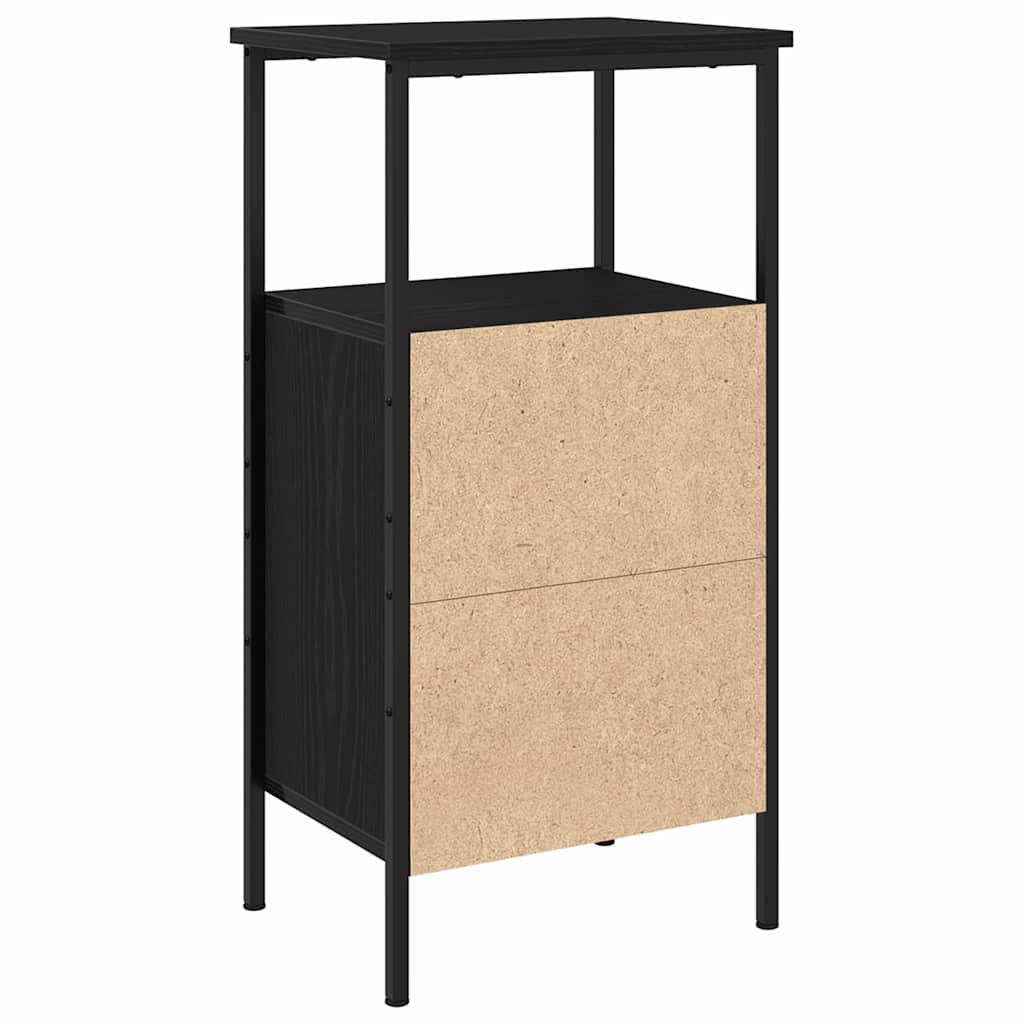 Armadio Da Notte Rovere Nero 41 X 31 X 80 Cm Legno Multistrato - Image 6