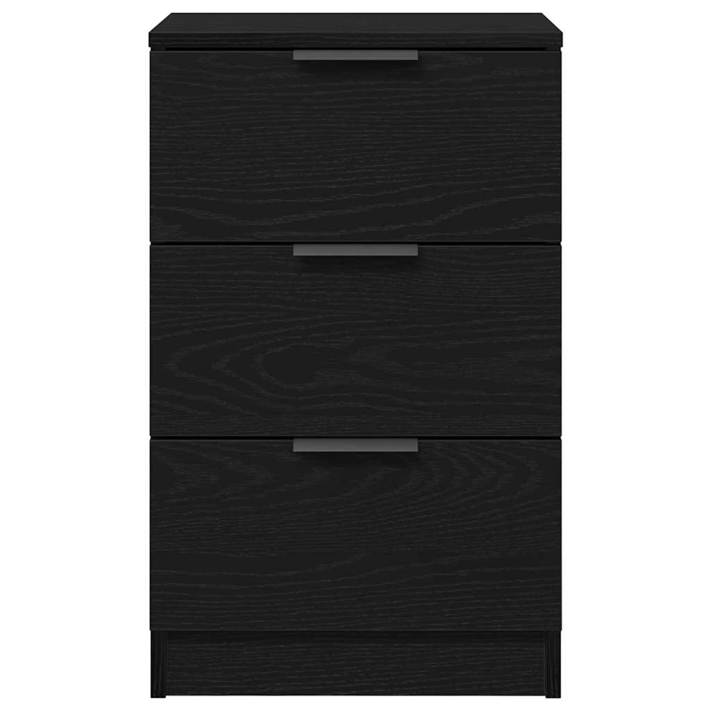 Armadio Da Notte Rovere Nero 40 X 65 X 65 Cm Legno Multistrato - Image 6