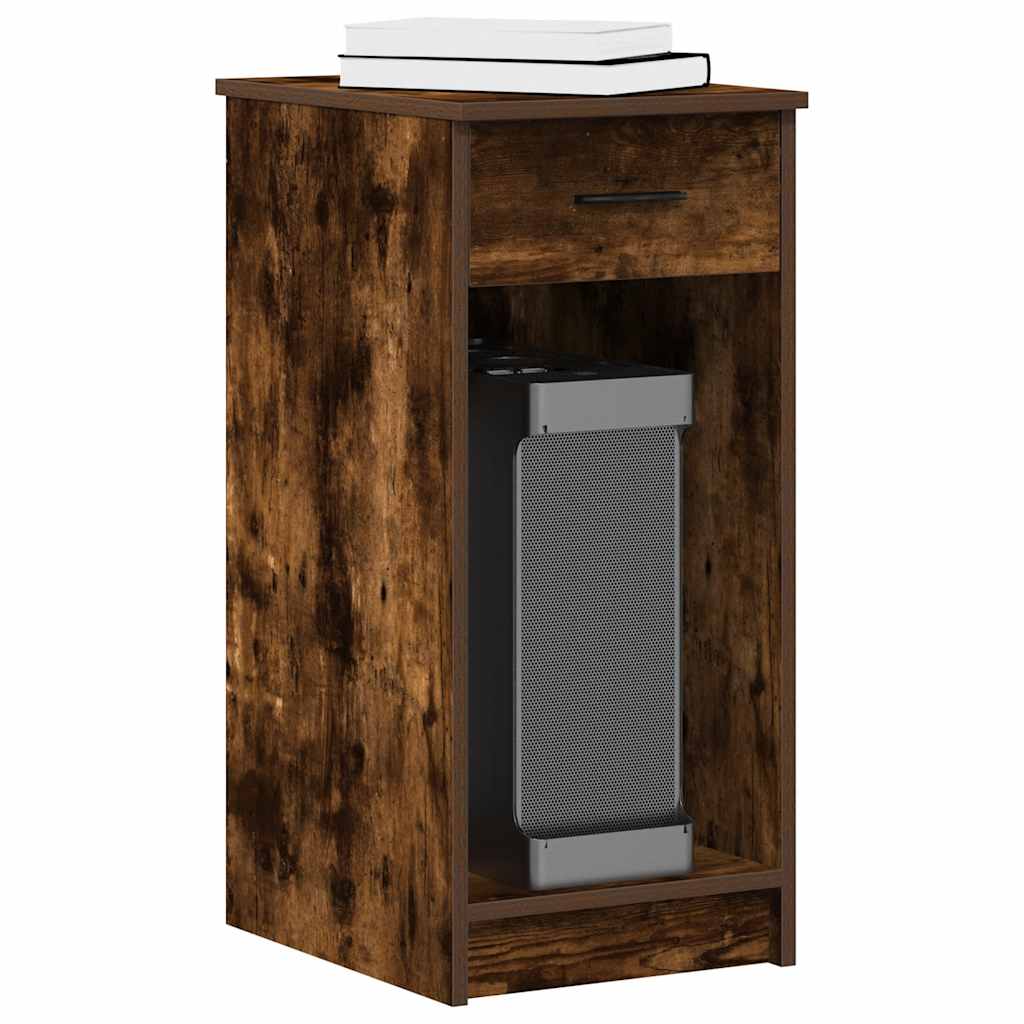 Supporto Per Computer A Torre Con Cassetto Rovere 35x45x77 cm