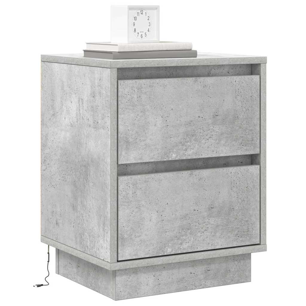 Armadio Da Notte Con Cassetto Grigio Cemento 39 X 34.5 X 50 cm - Image 3