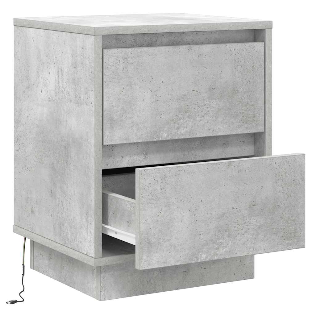 Armadio Da Notte Con Cassetto Grigio Cemento 39 X 34.5 X 50 cm - Image 5