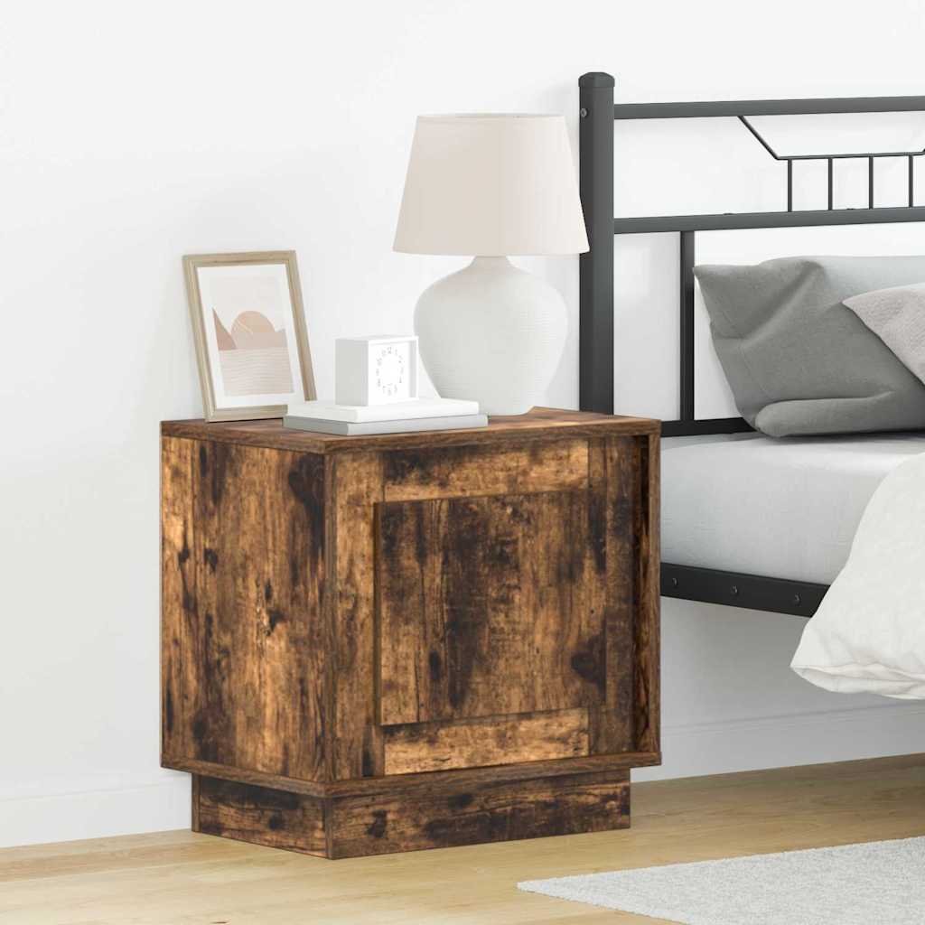 Armadio Da Notte Con 2 Pcs Rovere Fumo 44 X 34.5 X 45 cm