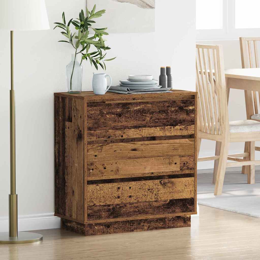 Armadio Da Notte Con Cassetto Legno Vecchio 71 X 34.5 X 75 cm