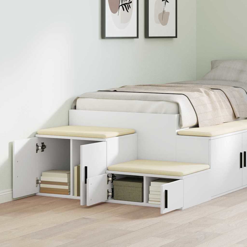 Armadio Bianco 127 X 41 X 40 Cm Legno Multistrato - Image 4