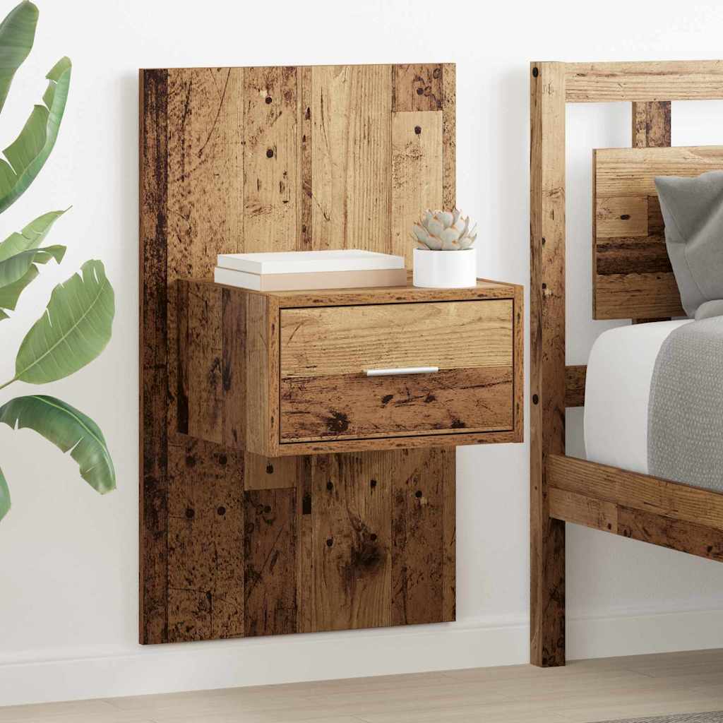 Armadietto Per Letto 2 Pcs Legno Vecchio 48.5 X 32.5 X 80 cm