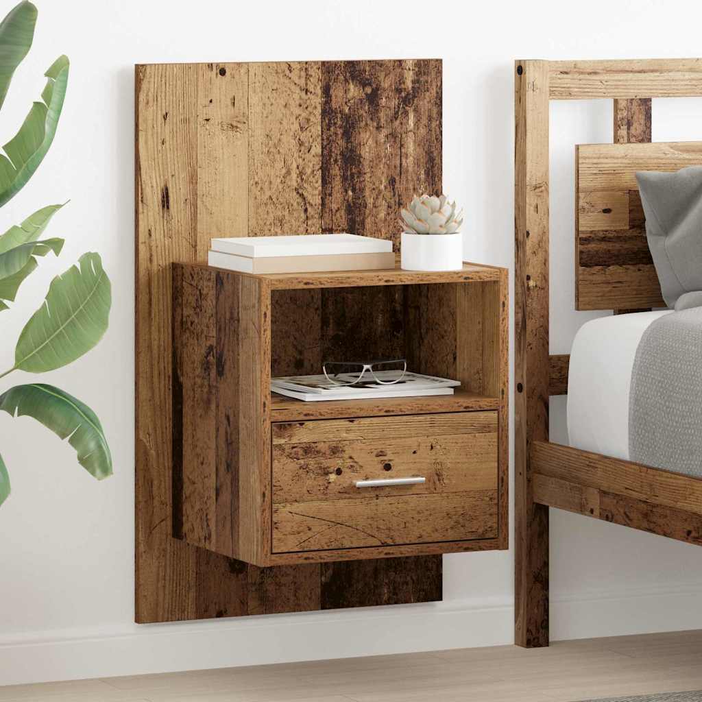 Armadietto Per Letto 2 Pcs Legno Vecchio 48.5 X 32.5 X 80 cm