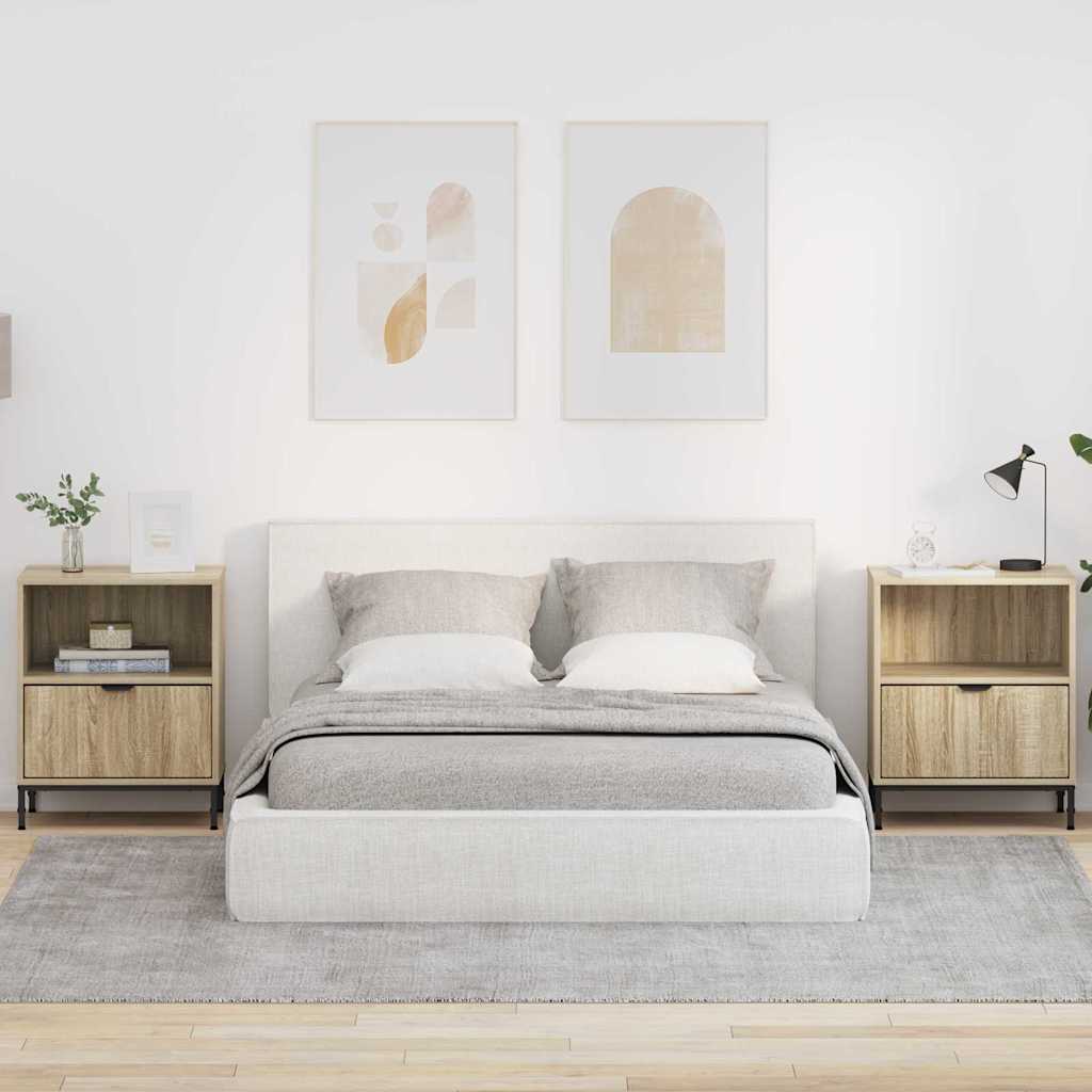 Comodini 2 Pcs Rovere Sonoma 49 X 36 X 61 Cm Legno Multistrato