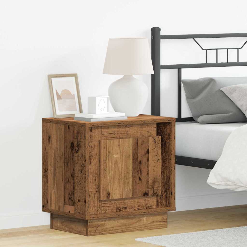 Armadio Da Notte Con 2 Pcs Legno Vecchio 44 X 34.5 X 45 cm