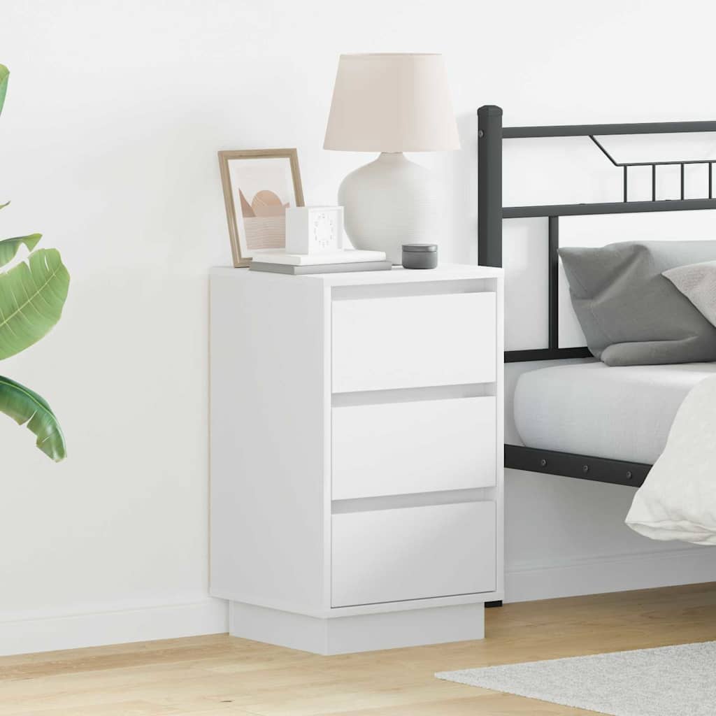 Armadio Da Notte Con Bianco 39 X 34.5 X 65 Cm Legno Multistrato