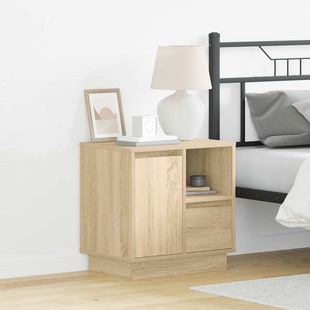Armadio Da Notte Con 2 Pcs Rovere Sonoma 50 X 34.5 X 50 Cm.