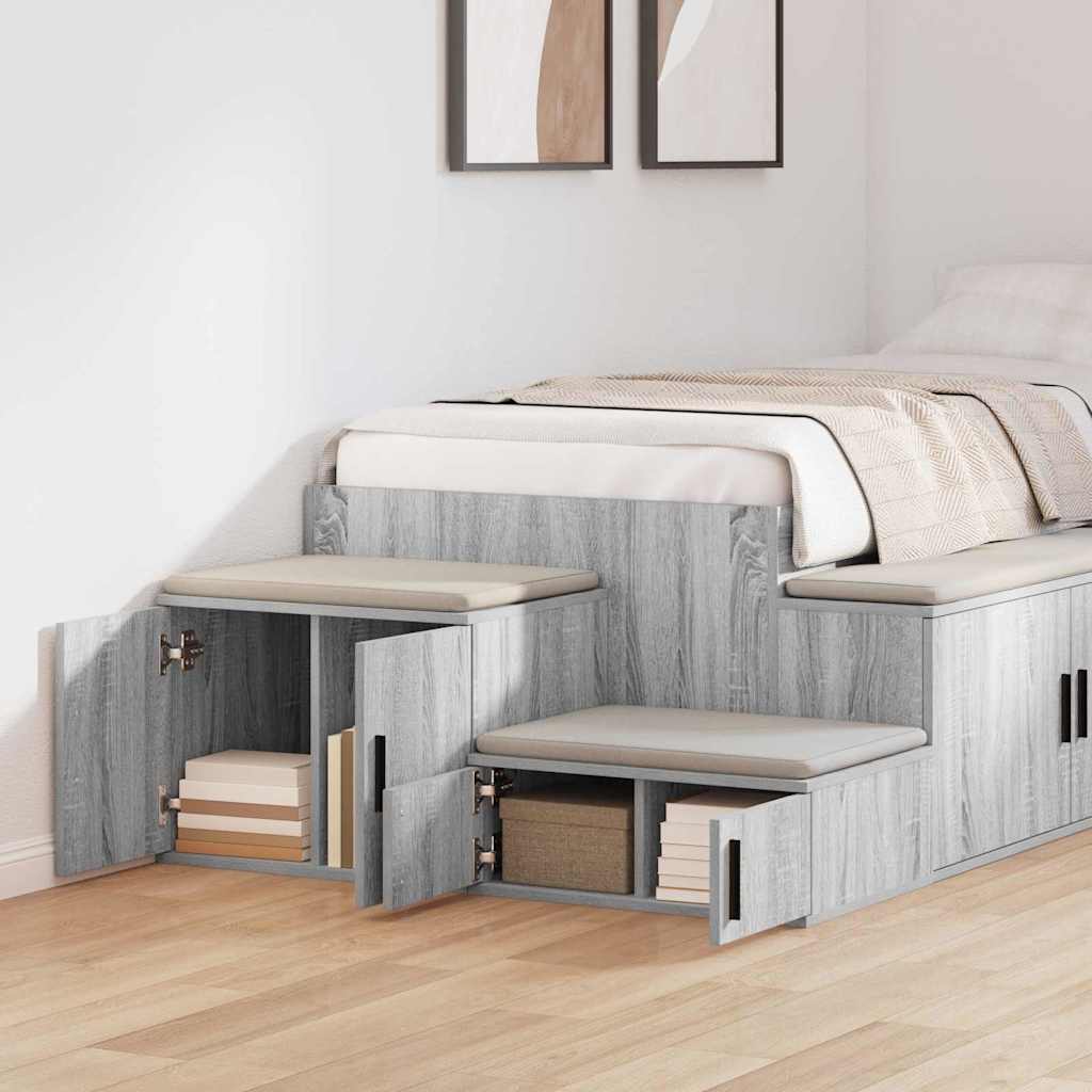 Armadio Grigio Sonoma 118 X 41 X 40 Cm Legno Multistrato - Image 4