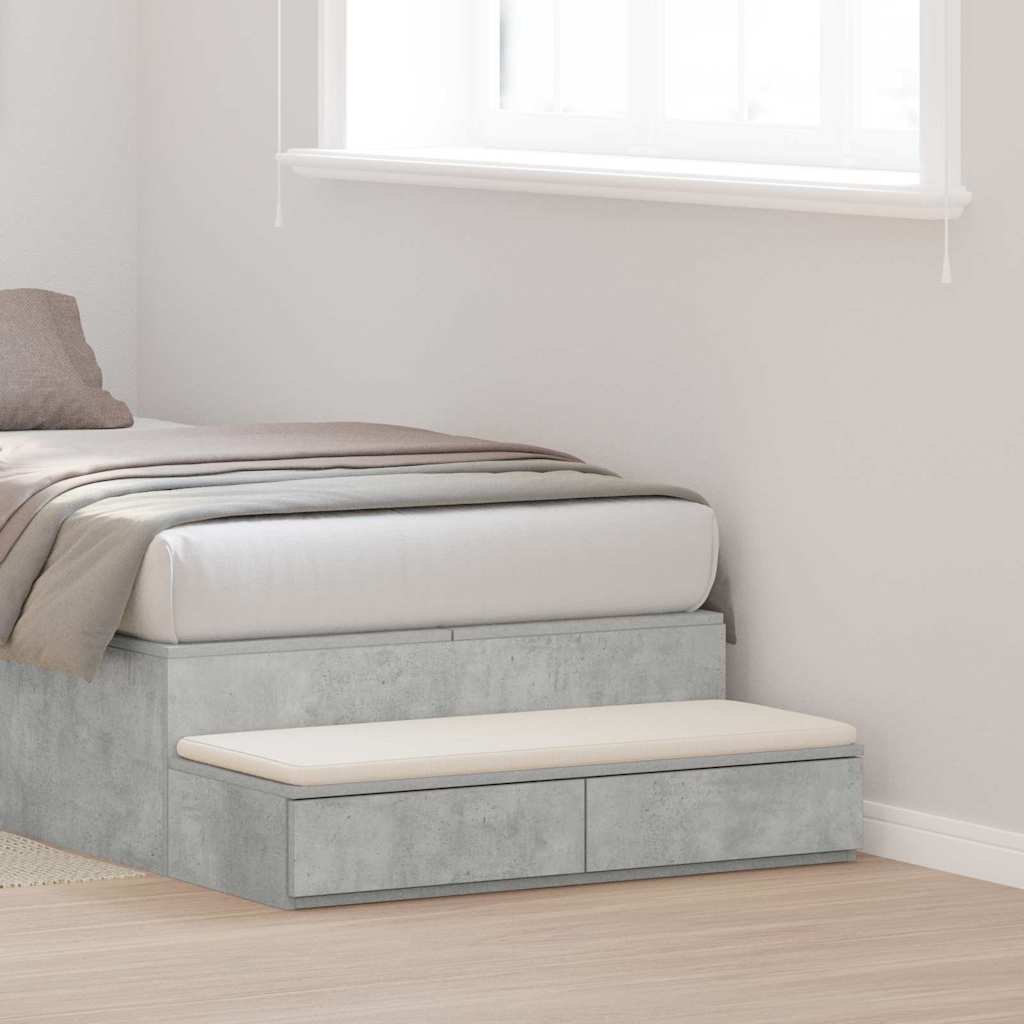 Cassetti Per Letto Grigio Cemento 90 X 36.5 X 16.5 cm