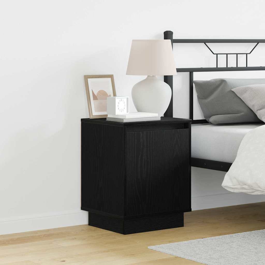 Armadio Da Notte Con Nero 39 X 34.5 X 50 Cm Legno Multistrato
