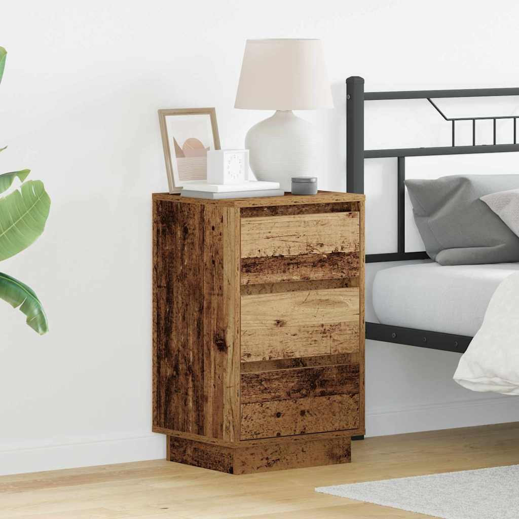 Armadio Da Notte Con Cassetto Legno Vecchio 39 X 34.5 X 65 cm