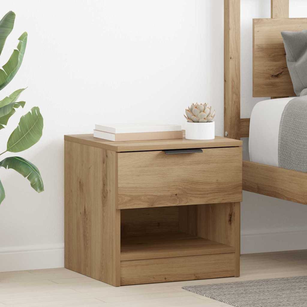 Armadietto Per Letto 2 Pcs Rovere Artigianale 40 X 39 X 40 cm