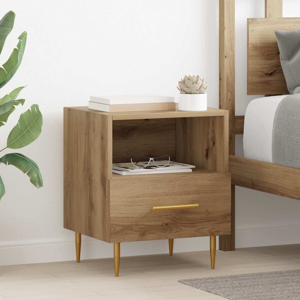 Comodino 2 Pcs Marrone 40 X 35 X 47,5 Cm Legno Multistrato