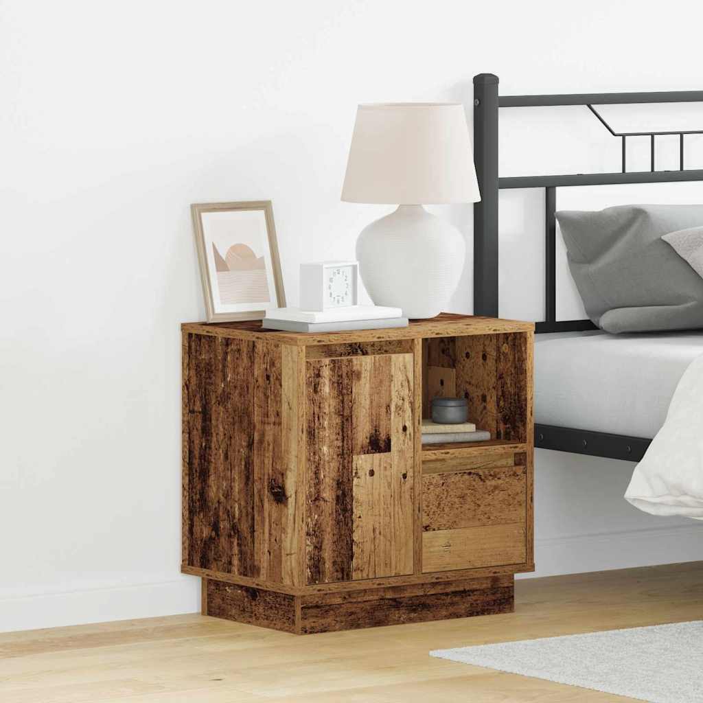 Armadio Da Notte Con 2 Pcs Legno Vecchio 50 X 34.5 X 50 Cm.
