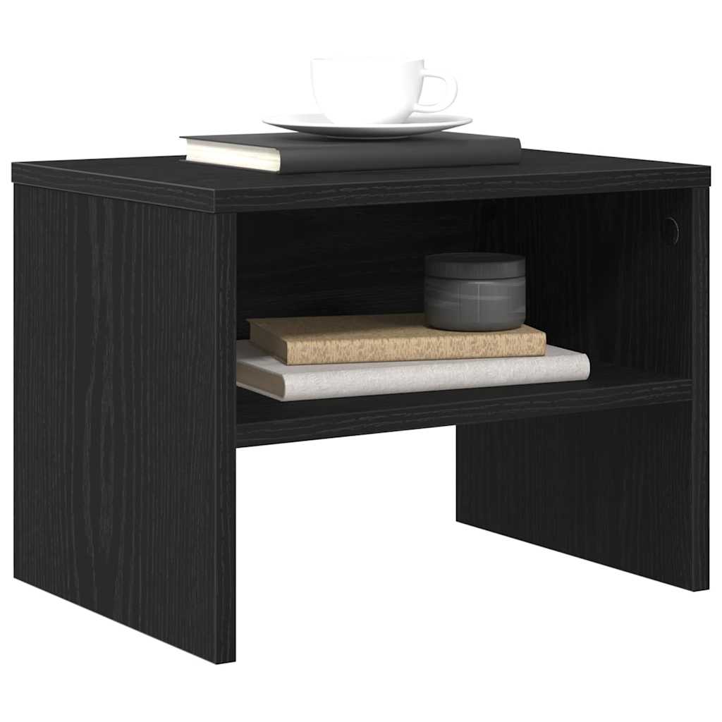 Armadio Da Notte Rovere Nero 40 X 40 X 30 Cm Legno Multistrato - Image 3