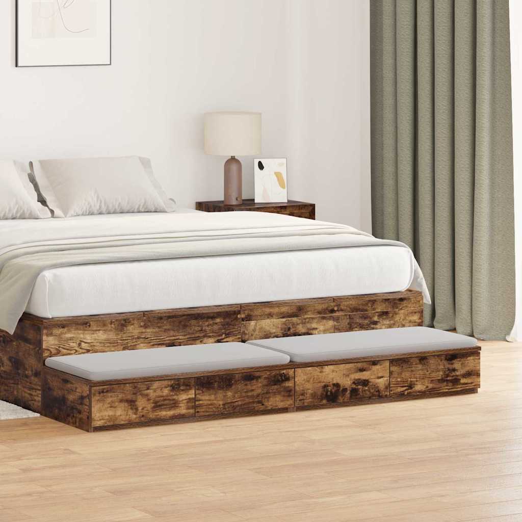 Cassetti Per Letto Rovere Fumo 150 X 36.5 X 16.5 cm