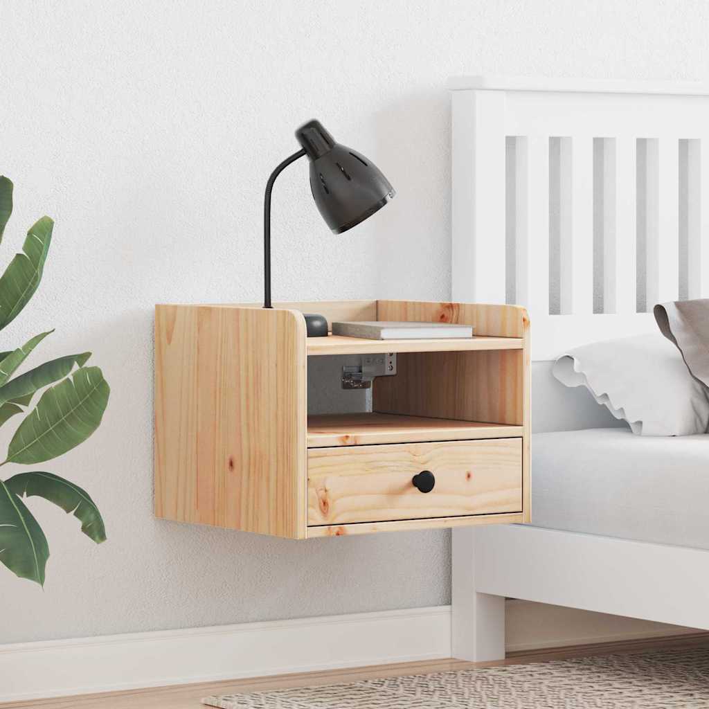 Comodino 2 Pcs Marrone 38 X 36 X 29.5 Cm Legno Di Pino Massello