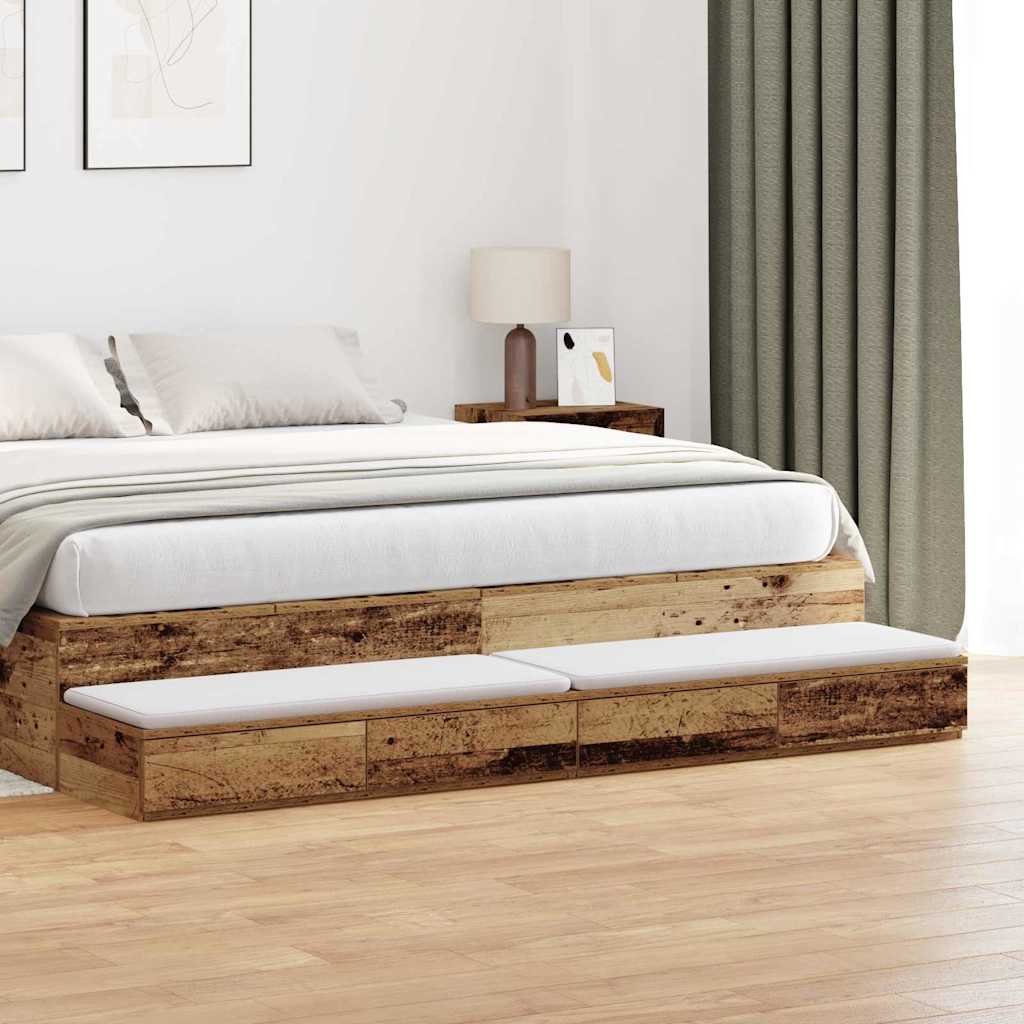 Cassetti Per Letto Legno Vecchio 180 X 36.5 X 16.5 cm