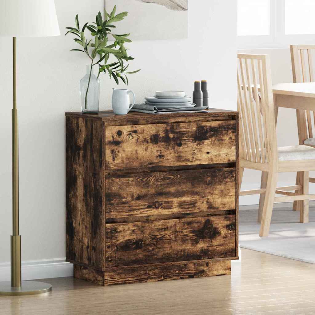 Armadio Da Notte Con Cassetto Con Rovere Fumo 71 X 34.5 X 75 cm