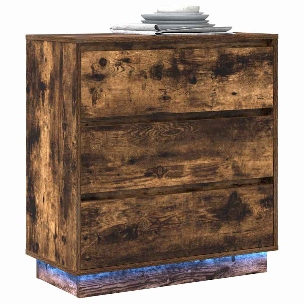 Armadio Da Notte Con Cassetto Con Rovere Fumo 71 X 34.5 X 75 cm - Image 3