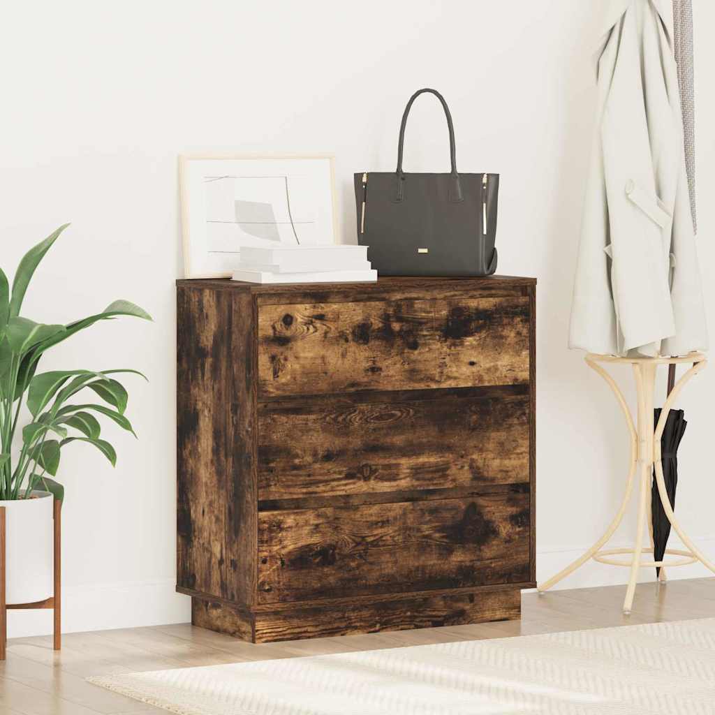 Armadio Da Notte Con Cassetto Con Rovere Fumo 71 X 34.5 X 75 cm - Image 4