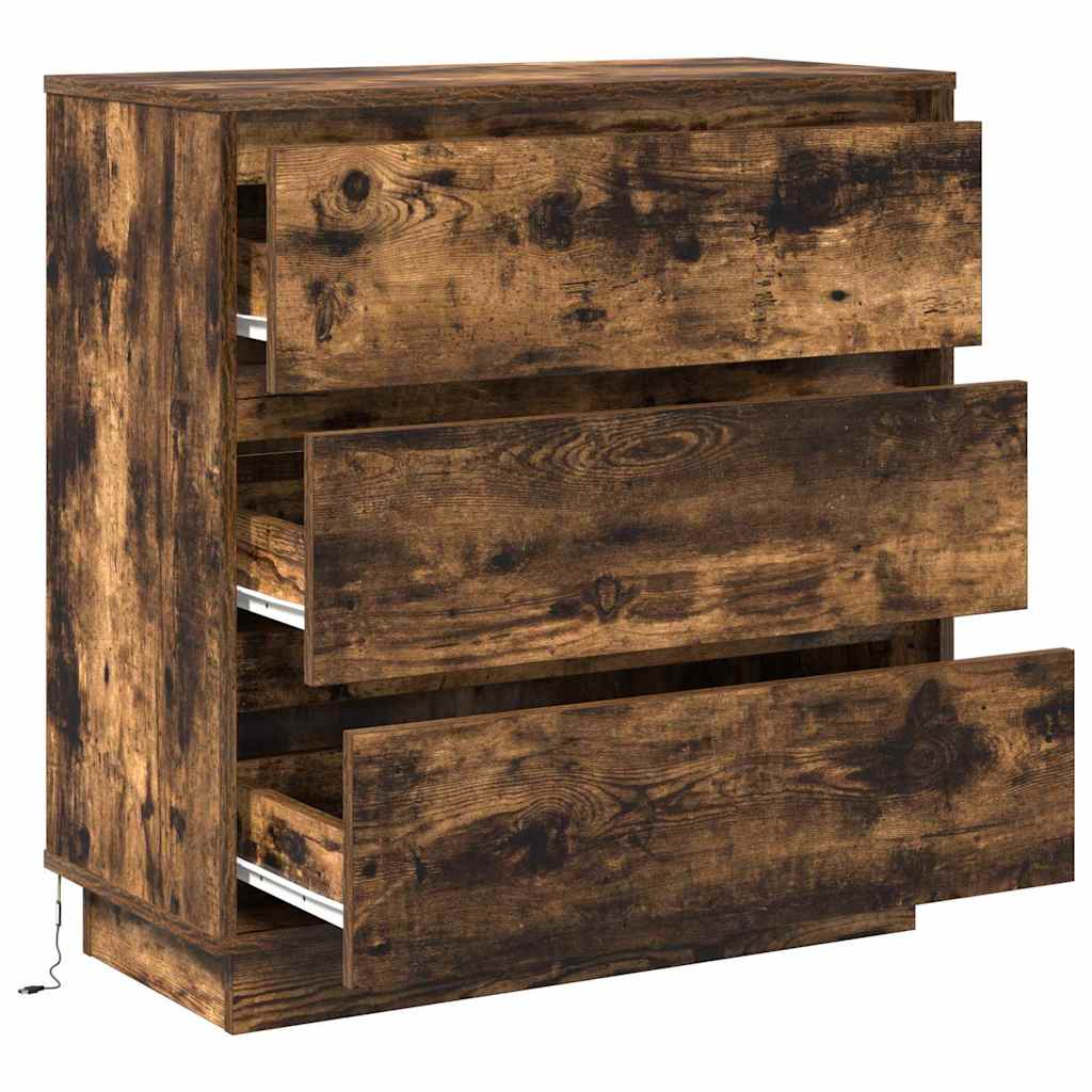 Armadio Da Notte Con Cassetto Con Rovere Fumo 71 X 34.5 X 75 cm - Image 6