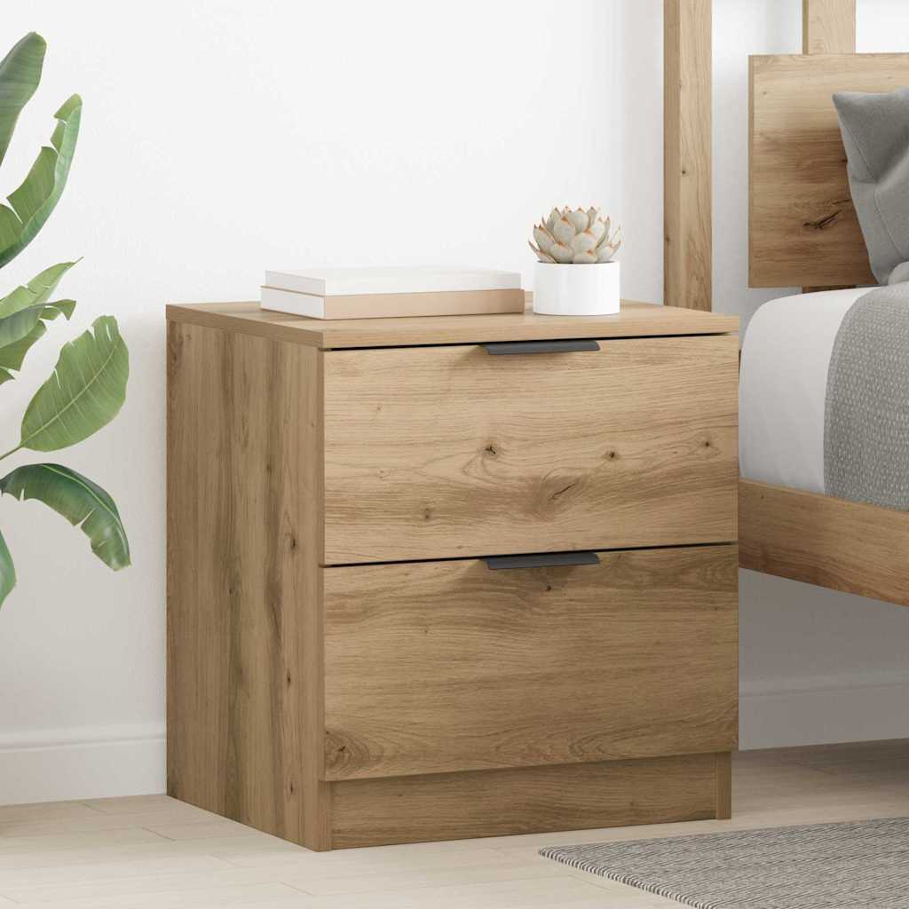 Armadio Da Notte 2 Pcs Rovere Artigianale 45 X 39 X 50 cm