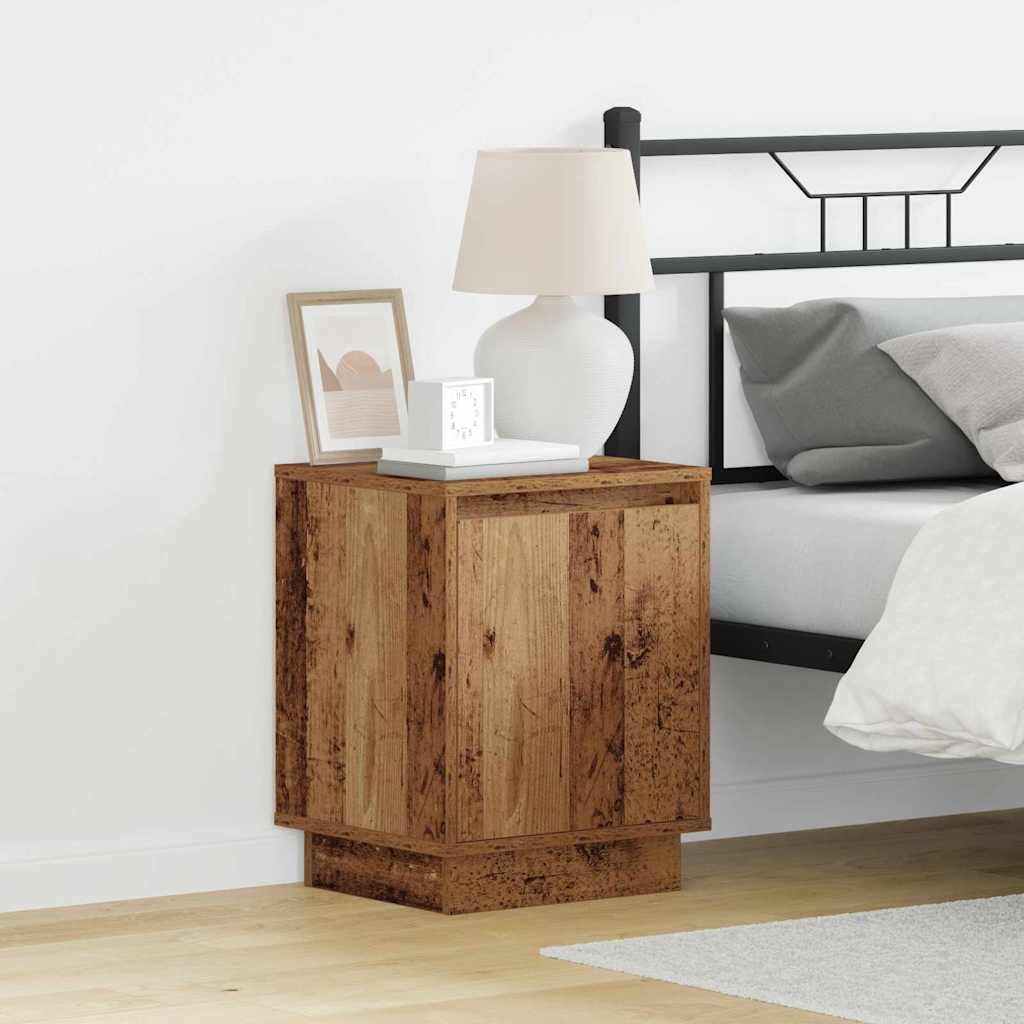 Armadio Da Notte Con 2 Pcs Legno Vecchio 39 X 34.5 X 50 cm