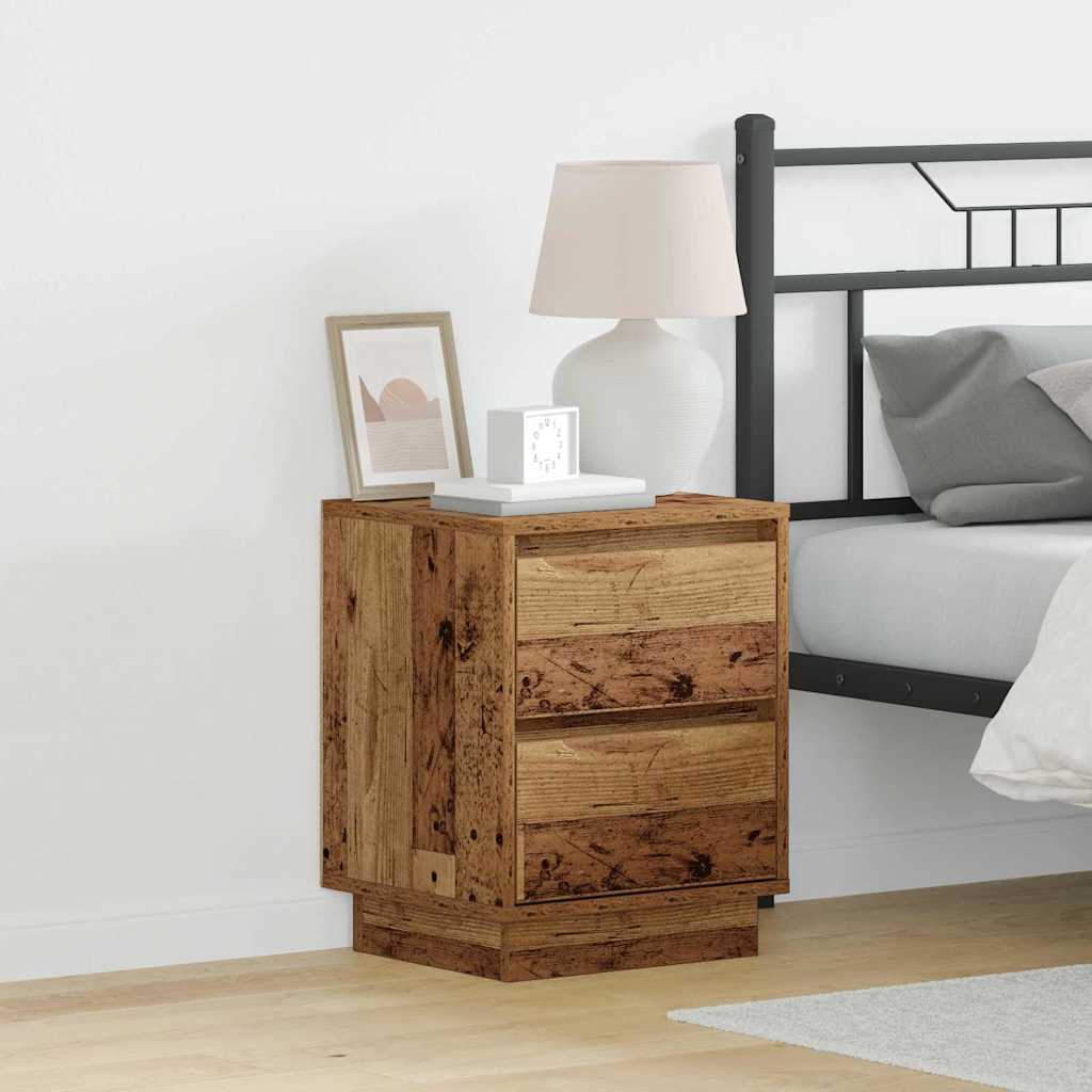 Armadio Da Notte Con 2 Pcs Legno Vecchio 39 X 34.5 X 50 cm