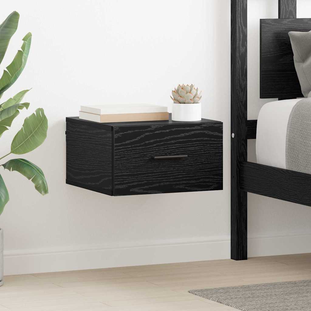 Armadio Da Notte Con Cassetto 2 Pcs Rovere Nero 35 X 35 X 20 cm