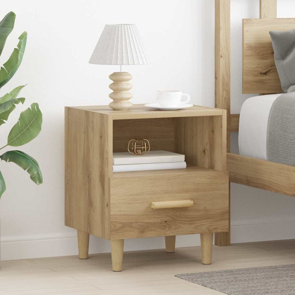 Armadio Da Notte 2 Pcs Rovere Artigianale 40 X 35 X 47,5 cm