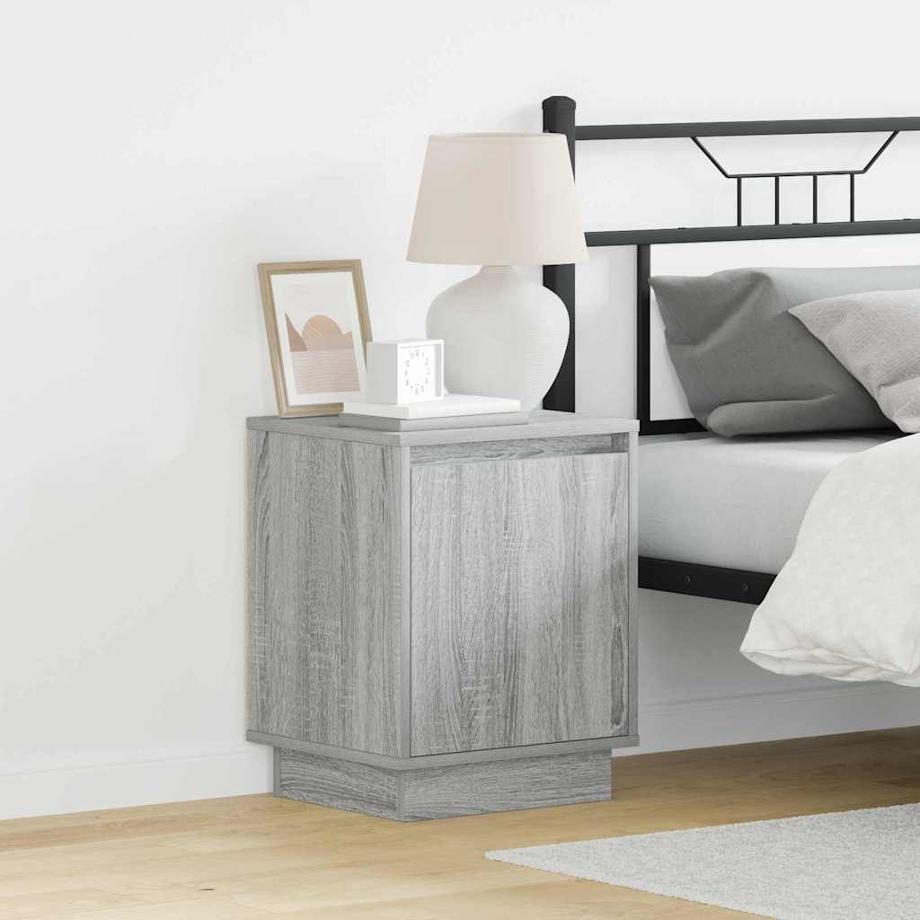 Armadio Da Notte Con Grigio 39 X 34.5 X 50 Cm Legno Multistrato