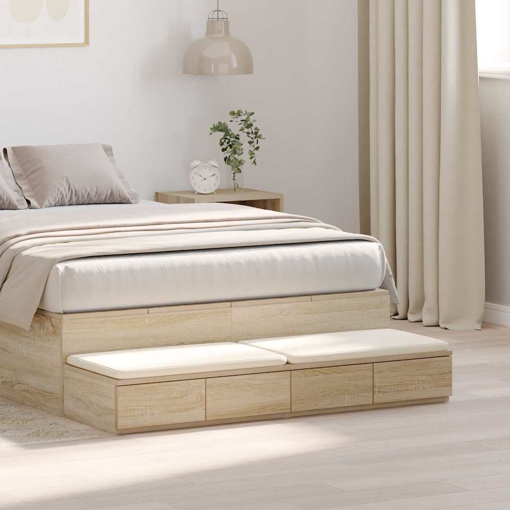 Cassetti Per Letto Rovere Sonoma 120 X 36.5 X 16.5 cm
