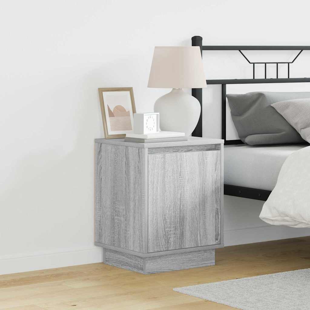 Armadio Da Notte Con 2 Pcs Grigio 39 X 34.5 X 50 cm