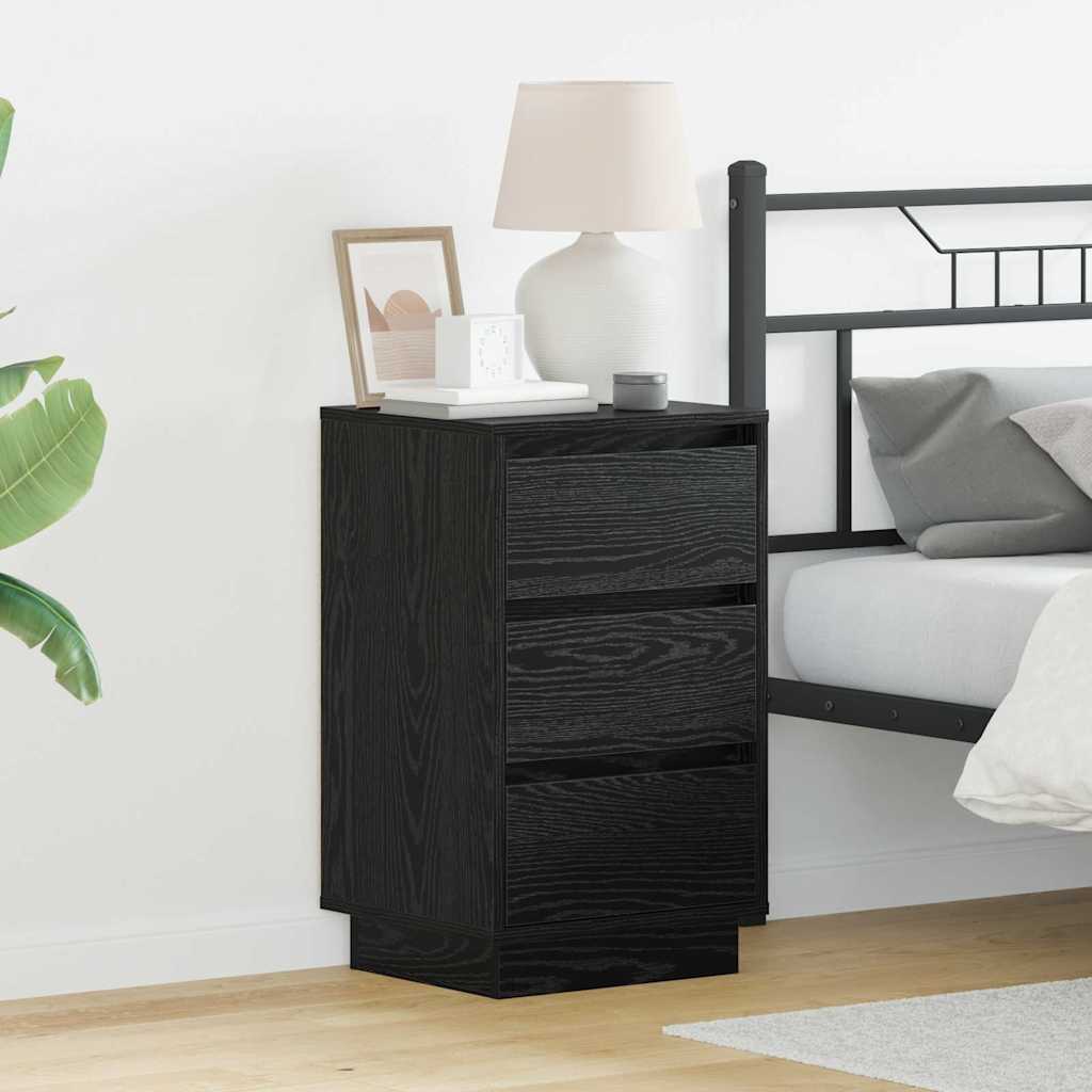 Armadio Da Notte Con Nero 39 X 34.5 X 65 Cm Legno Multistrato
