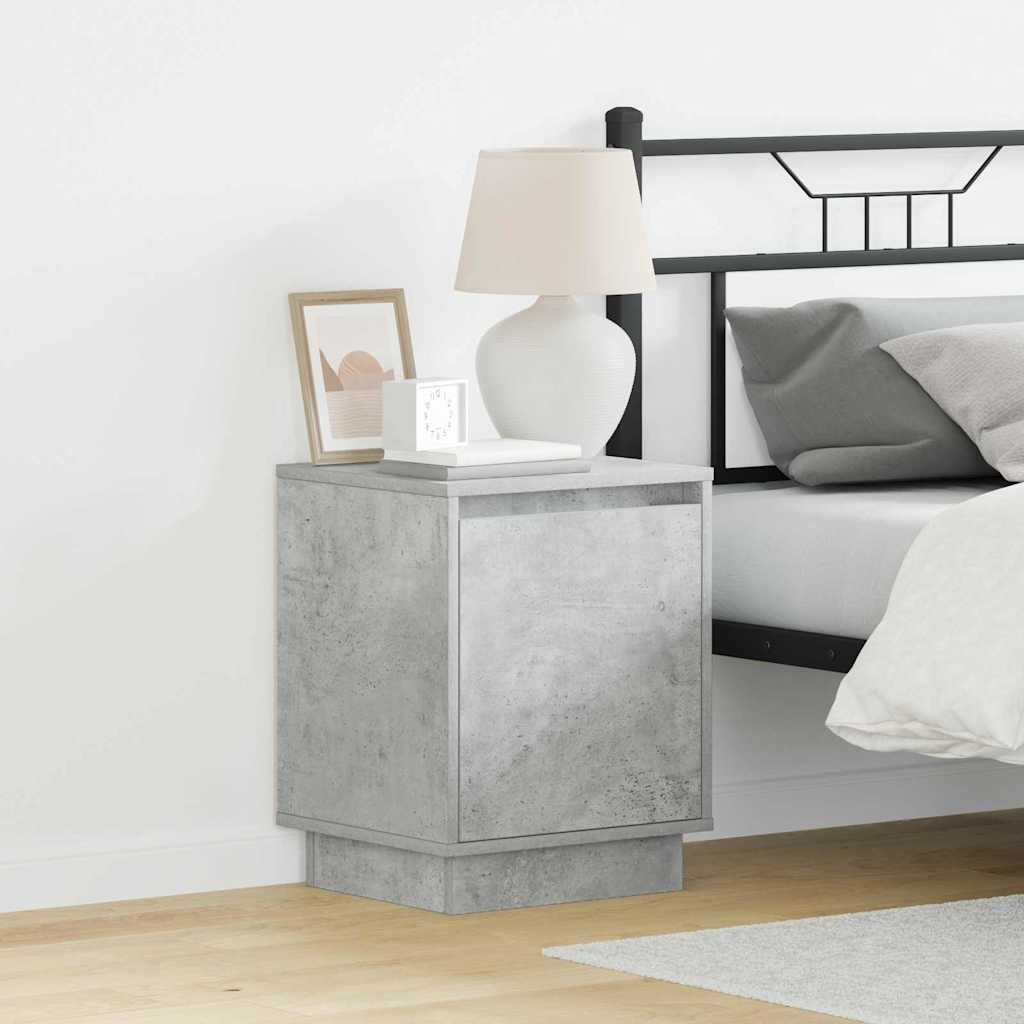 Armadio Da Notte Con 2 Pcs Grigio Cemento 39 X 34.5 X 50 cm