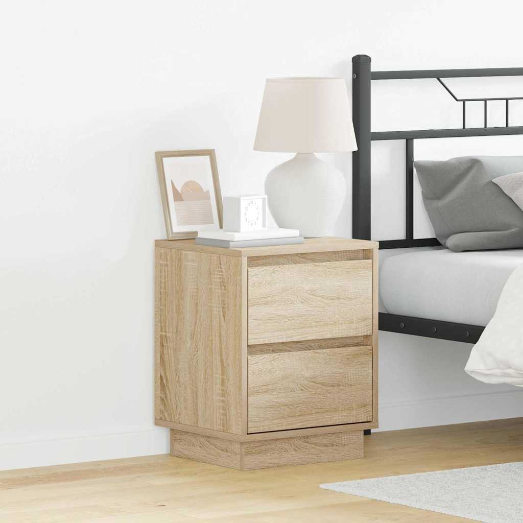Armadio Da Notte Con 2 Pcs Rovere Sonoma 39 X 34.5 X 50 cm