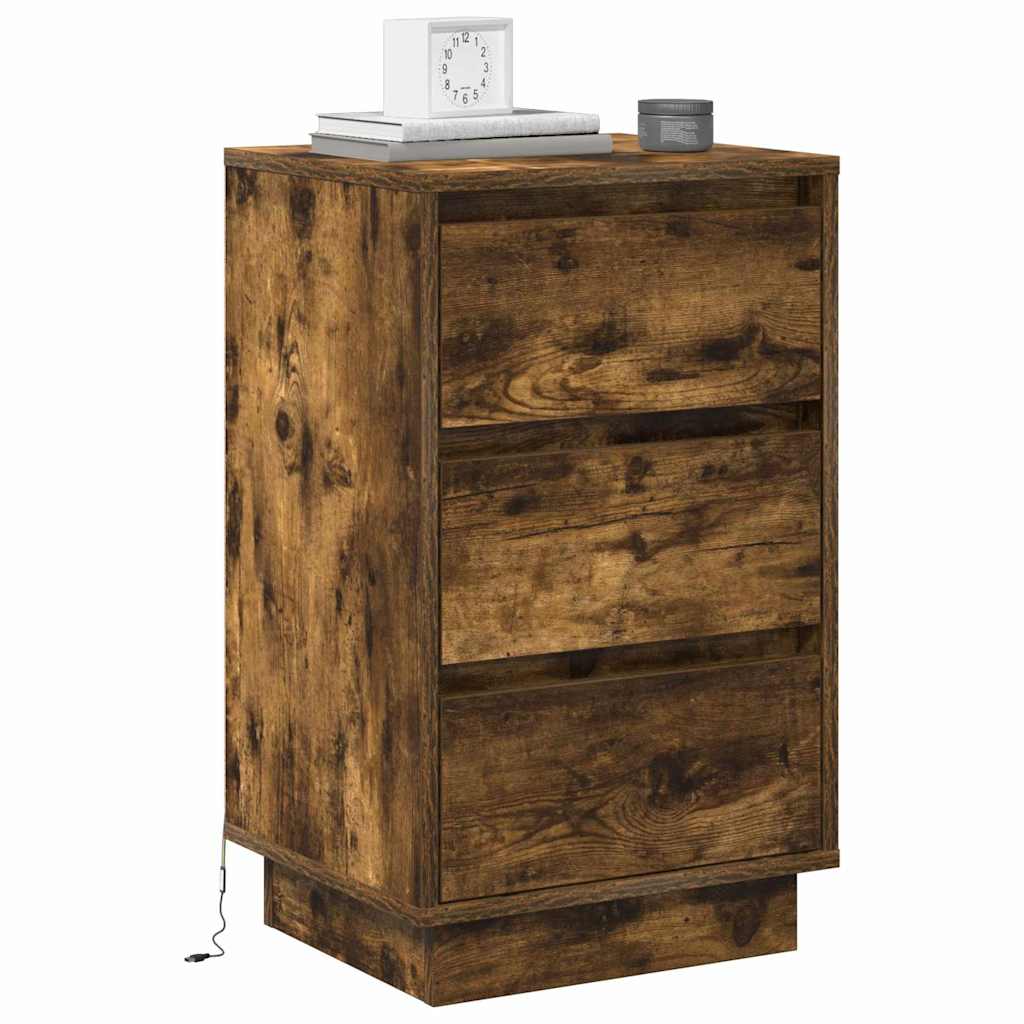 Armadio Da Notte Con Cassetto Con Rovere Fumo 39 X 34.5 X 65 cm - Image 3