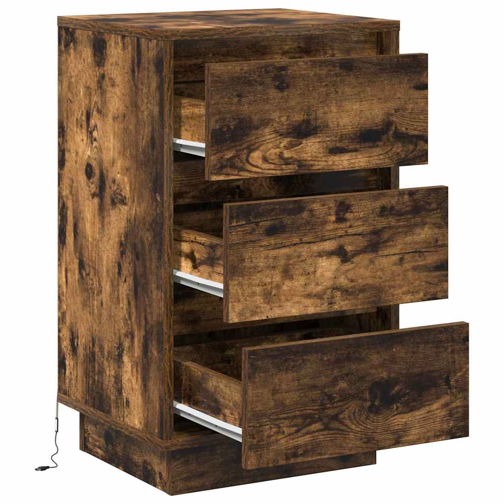 Armadio Da Notte Con Cassetto Con Rovere Fumo 39 X 34.5 X 65 cm - Image 5