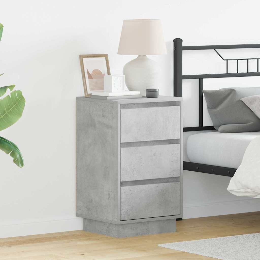 Armadio Da Notte Con Cassetto Grigio Cemento 39 X 34.5 X 65 cm